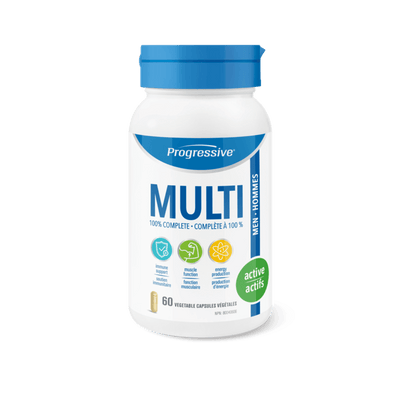 Multivitamines - Hommes Actifs -Progressive Nutritional -Gagné en Santé