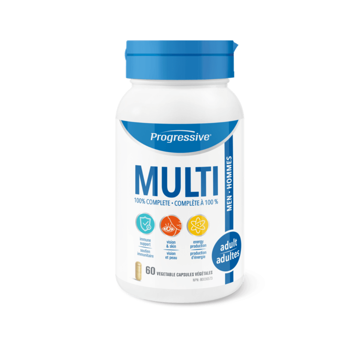 Multivitamines - Homme Adultes -Progressive Nutritional -Gagné en Santé