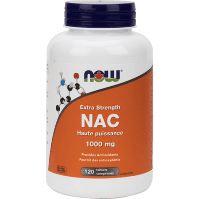 NAC 1,000 mg (Comprimés) -NOW -Gagné en Santé
