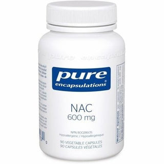 NAC (N-Acetyl-l-Cysteine) 600 mg -Pure encapsulations -Gagné en Santé