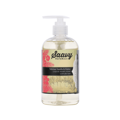 Natural and Organic Liquid Hand Soap - Tahitian Vanilla & Kukui - Saavy naturals - Win in Health
