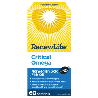 Renew life - critical omega norwegian gold fish oil - 60 sgels
