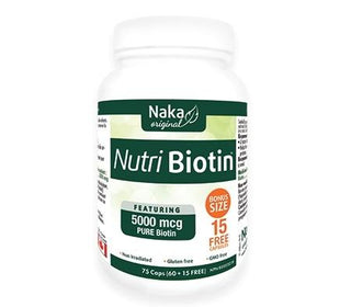 Naka - original nutri biotin 5,000 mcg - 75 caps