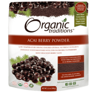 Organic traditions - acai berry cold dried /powder - 100g