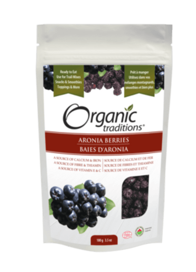 Organic Aronia Berries -Organic Traditions -Gagné en Santé