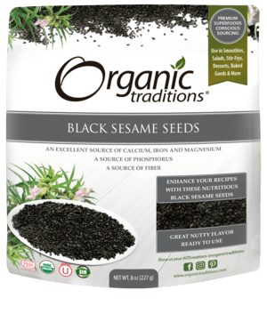 Organic Black Sesame Seeds -Organic Traditions -Gagné en Santé