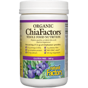 Biologique ChiaFactors® - Alimentation complète -Natural Factors -Gagné en Santé