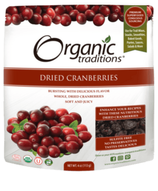 Organic traditions - dried cranberries - 113g