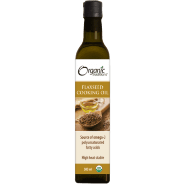 Organic Flaxseed Cooking Oil - Organic Traditions - Win in Health
