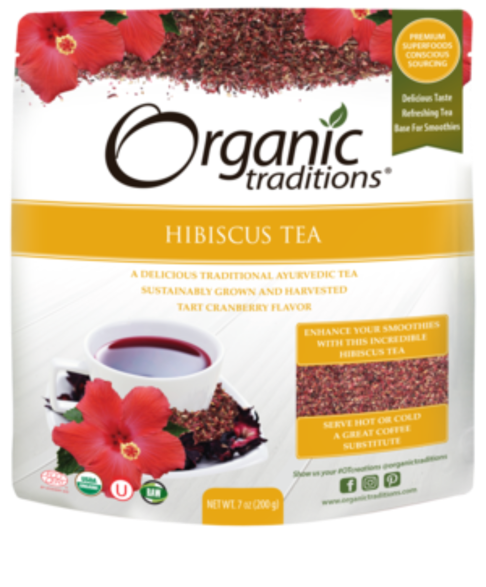 Organic Hibiscus Tea Cut -Organic Traditions -Gagné en Santé