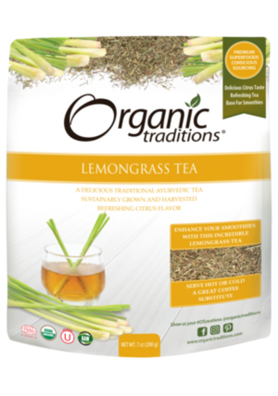 Organic Lemongrass Tea Cut -Organic Traditions -Gagné en Santé