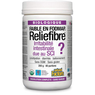 Biologique Reliefibre -Natural Factors -Gagné en Santé