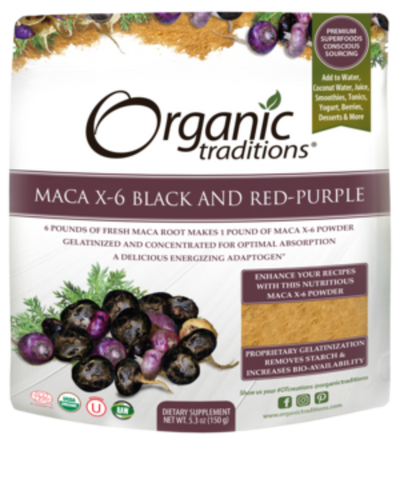 Organic Maca X-6 Powder 6:1 -Organic Traditions -Gagné en Santé