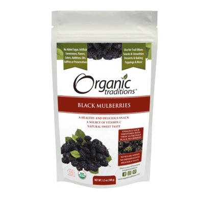 Organic Mulberries, White -Organic Traditions -Gagné en Santé