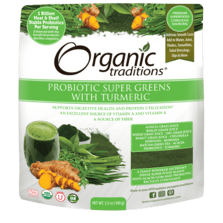 Organic Probiotic Super Greens with Turmeric - Organic Traditions - Win in Health