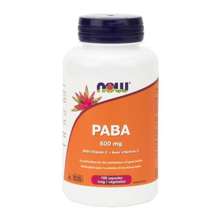 Now - paba 500 mg with vitamin c 100 vcaps