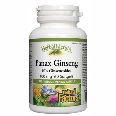 Panax Ginseng - Fatigue mentale | HerbalFactors® -Natural Factors -Gagné en Santé