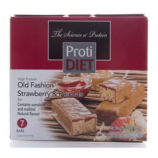 Proti diet – old fashion strawberry & peanut protein bar
