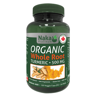 Naka - platinum organic whole root turmeric - 120 caps
