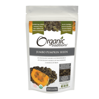 Pumpkin Seeds -Organic Traditions -Gagné en Santé