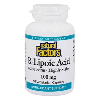 Acide R-Alpha-Lipoique 100 mg -Natural Factors -Gagné en Santé