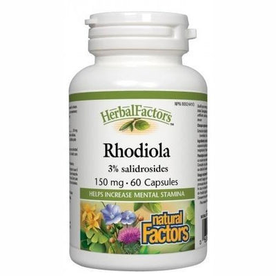 Rhodiola - Soutient la force mentale | HerbalFactors® -Natural Factors -Gagné en Santé