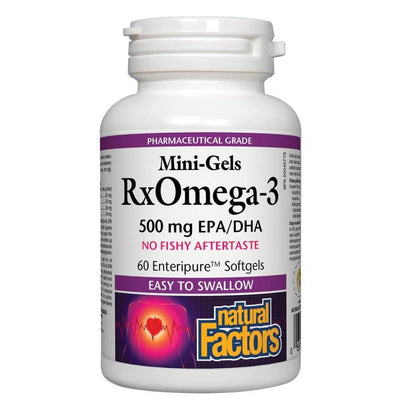 RxOméga-3 Mini-gélules 500 mg -Natural Factors -Gagné en Santé