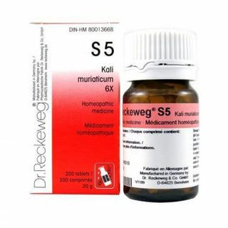 Dr. reckeweg - s5 kali muriaticum - 6 x 200 tabs