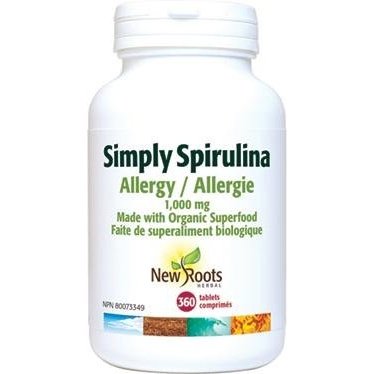 Spiruline Simple 1000 mg -New Roots Herbal -Gagné en Santé