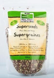 Now - supergraines flax/chia and hemp 350g