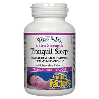 Natural factors - tranquil sleep, tropical fruit flavour, stress-relax