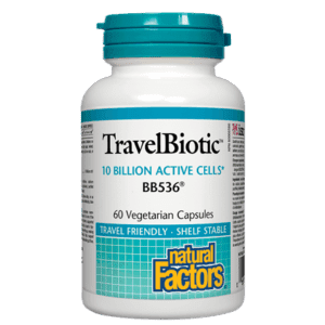 TravelBiotic BB536 10 milliards de cellules actives -Natural Factors -Gagné en Santé
