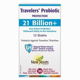 New roots - traveller's probiotic 21b+ 30 vcaps