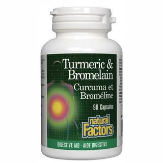 Natural factors - turmeric and bromelain - 90 caps