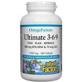 Ultimate 3-6-9 - 1200mg | OmegaFactors® -Natural Factors -Gagné en Santé