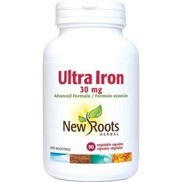 Ultra Iron 30 mg -New Roots Herbal -Gagné en Santé