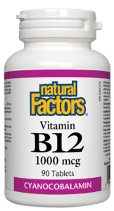 Vitamine B12 1000 mcg -Natural Factors -Gagné en Santé