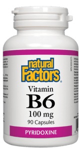 Vitamin B6 100 mg (capsules) - Natural Factors - Win in Health