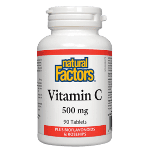 Vitamin C 500 mg Plus Bioflavonoids & Rosehips - Natural Factors - Win in Health