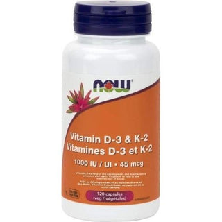 Now - vitamins d3 & k2 - 120 vcaps