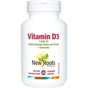 Vitamine D3 - Capsules -New Roots Herbal -Gagné en Santé