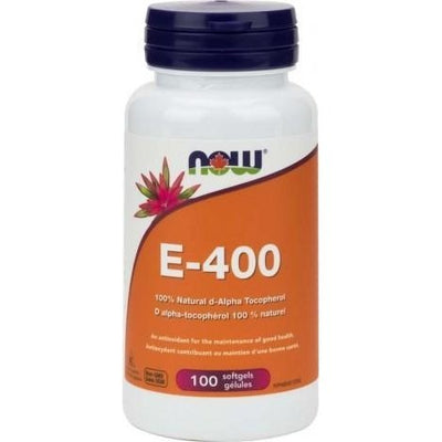 Vitamine E-400 UI d-Alpha Tocophérol -NOW -Gagné en Santé