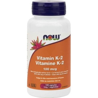 Vitamine K-2 - 100 mcg -NOW -Gagné en Santé