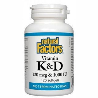 Natural factors - vitamin k & d 120 mcg & 1000 iu