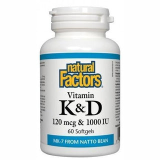 Natural factors - vitamin k & d 120 mcg & 1000 iu