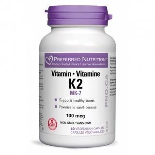 Preferred nutrition - vitamin k2 - healthy bones 100 mcg - 60 vcaps
