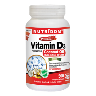 Nutridom - vitamin d3 + k2 - mct oil - 120 softgels