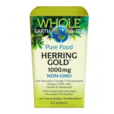 Whole earth & sea Herring Gold Omega-3, 60 softgels