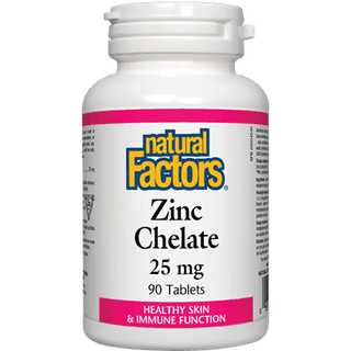 Natural factors - zinc chélate 25mg - 90 comp